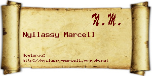 Nyilassy Marcell névjegykártya